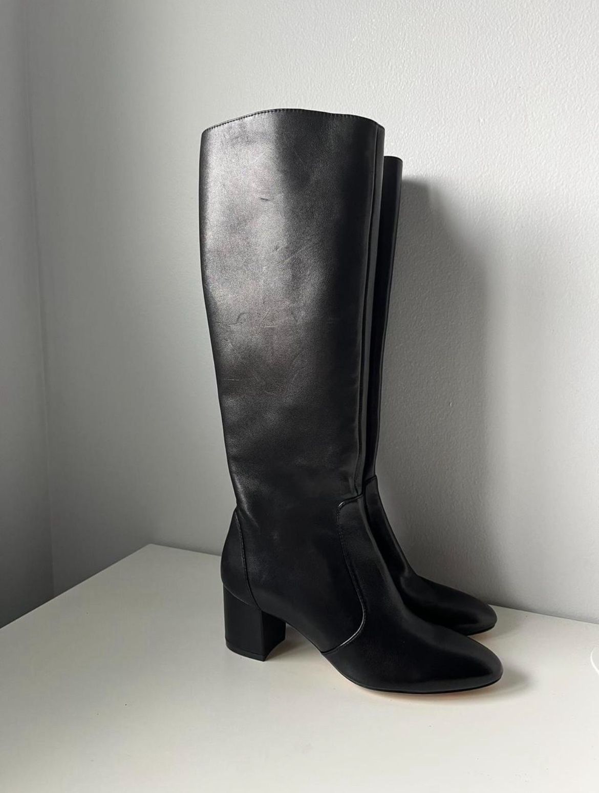 Stuart Weitzman Leather Yuliana 60 Knee-High Zip Boot