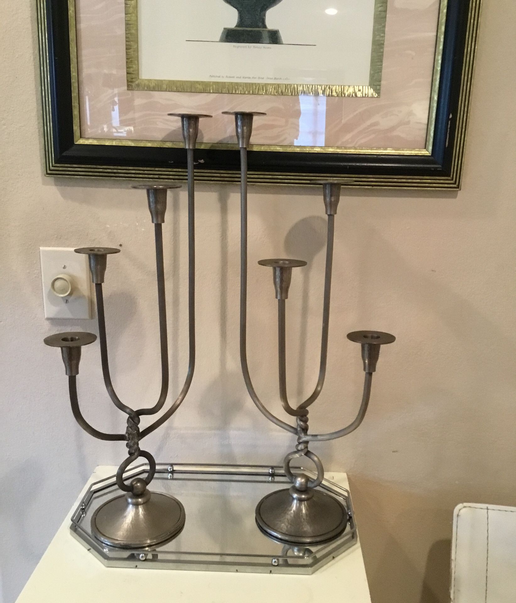 2 beautiful Iron candelabras