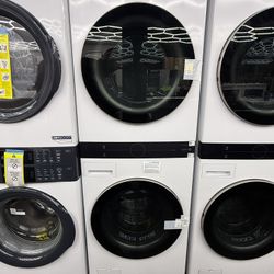 brand new LG WashTower Stacked SMART Laundry Center 4.5 Cu.Ft. Front Load Washer & 7.4 Cu.Ft. Electric Dryer in White