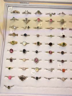 Natural Gem Stones Rings (Not Free)