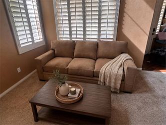 Brown Fabric 3-Seat Sofa made by RC FURNITURE