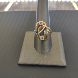 14k Diamond Ring Sz 10.5
