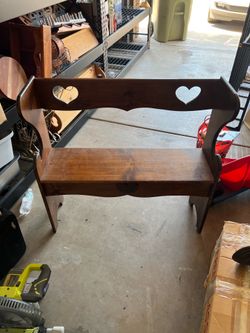 Vintage heart bench