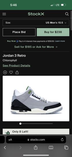 Air Jordan 3 Chlorophyll Size 10.5 for Sale in Davis CA OfferUp