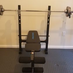 Like New Bench And Weights 