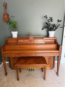 Piano with matching bench