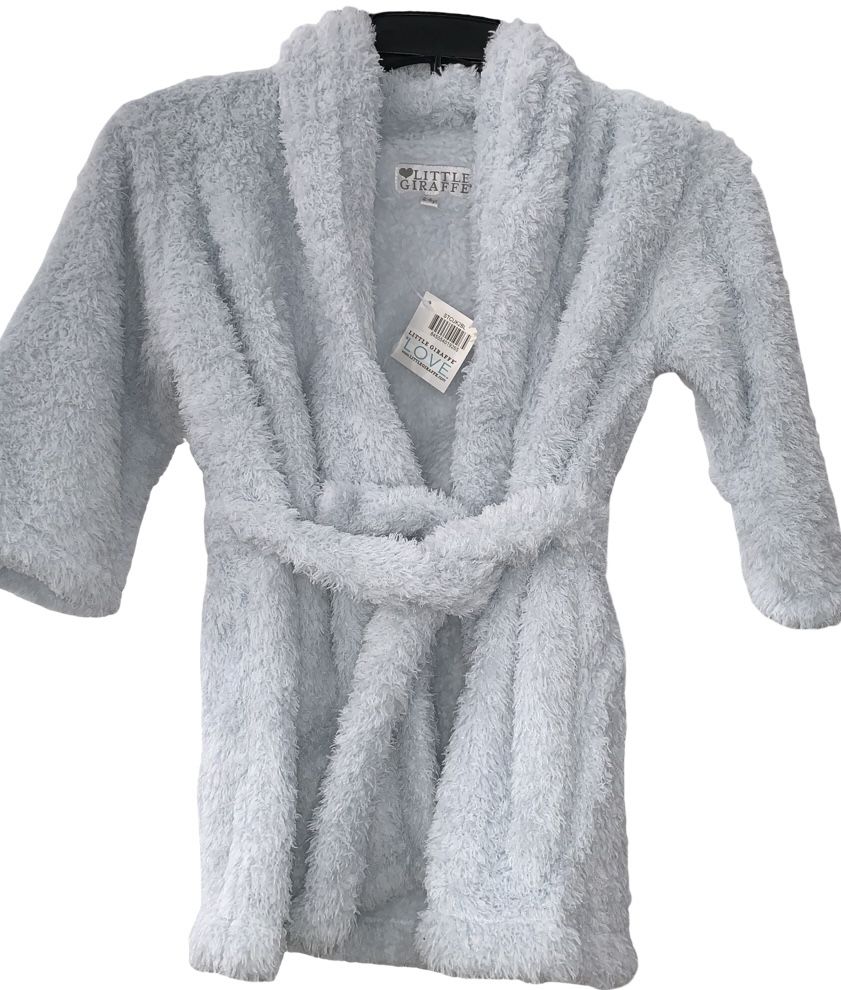 The Little Giraffe Pale Blue Toddler’s Robe Size 2-4 Years NWT