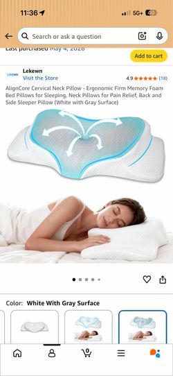Ergonomic Memory Foam Cervical Neck Pillow
