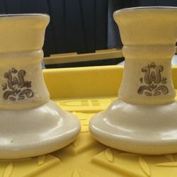 2 PFALTZGRAFF VILLAGE Stoneware Candle Holders