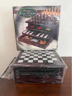 New — unopened! Wooden 15.   -1 -in one game