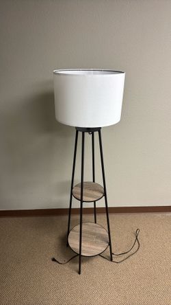 Freestanding Lamp w/ display shelves