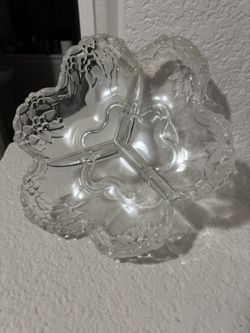 Vintage Mikasa Walther Glass Sectional Bowl Mikasa Carmen West Germany.