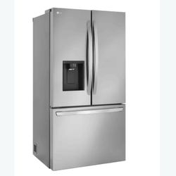 LG 26 cu. ft. Smart Counter-Depth MAX French Door Refrigerator with Dual Ice Makers in PrintProof Stainless Steel (LRFXC2606S)