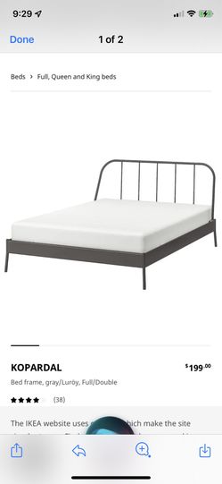 Kopardal Bed Frame Gray/luroy Full/double