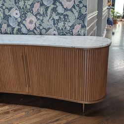 Wood and Marble Sideboard