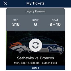 Seahawks vs Broncos Tickets