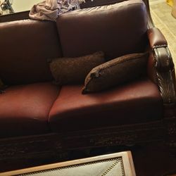 Leather living room set