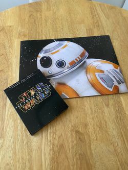 Star Wars The Force Awakens Blu-ray DVD with Disney Store Exclusive Commemorative Lithographs