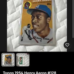 Topps 1954 Henry Aaron #128 Milwaukee Braves MLB Baseball Trading Card
