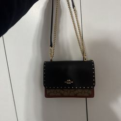 Crossbody Coach Purse with Animal Print
