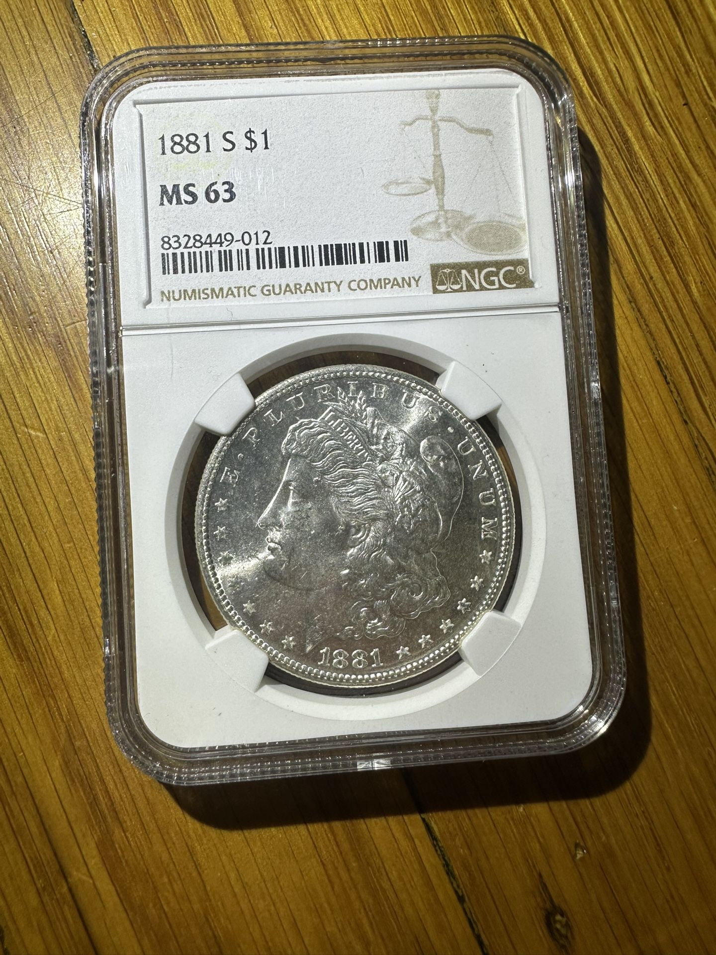 1881 S Morgan Silver Dollar NGC MS63