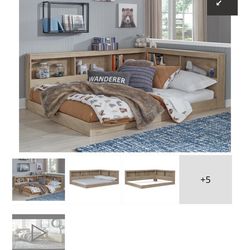 FREE Full size bed frame with shelves