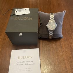 Bulova Women’s Watch Open Box Silver 