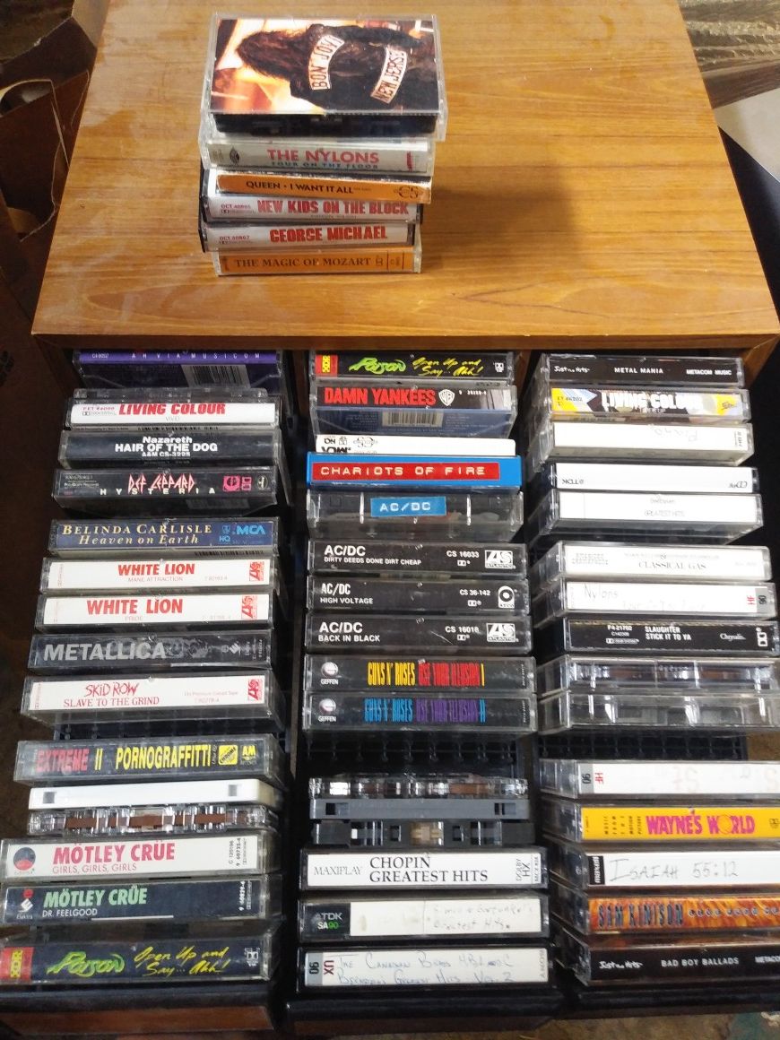 Vintage cassette tapes classic rock and more