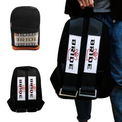 Brand New JDM Bride Racing Black Harness Adjustable Shoulder Strap Backpack