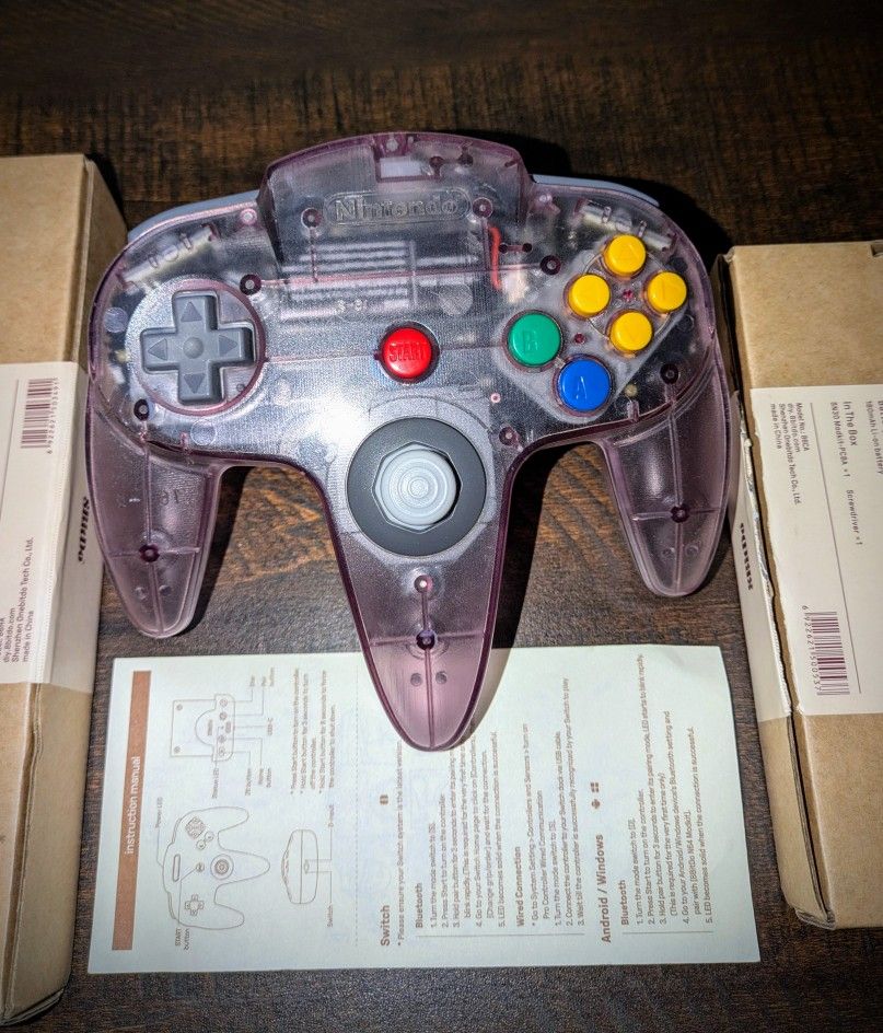 Nintendo 64 Wireless Controller OEM + Authentic  8bitdo Mod