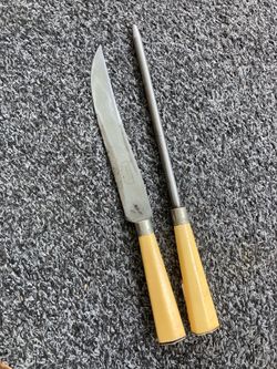 Vintage 1920)s Ivorine Carving Set