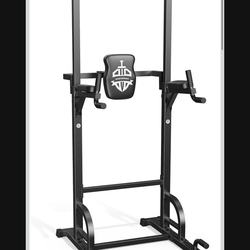 Sportsroyals Power Tower Pull Up Bar Station, 450LBS Stable Pull Up Dip Station for Home Gym Strength Training Equipment