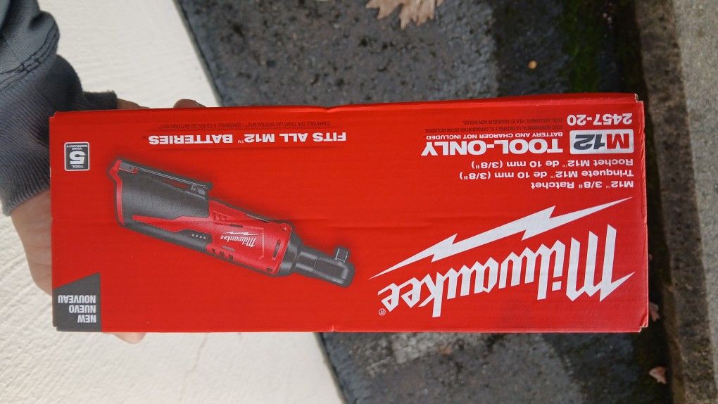 M12 12V Lithium-Ion Cordless 3/8 in. Ratchet (Tool-On