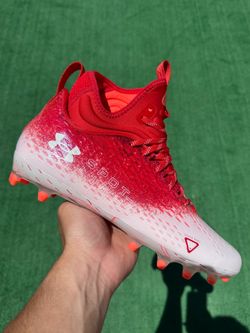 UNDER ARMOUR UA SPOTLIGHT LUX MC 2.0 “RED / WHITE” FOOTBALL CLEATS (Sizes 10 and 11, Men’s Available)