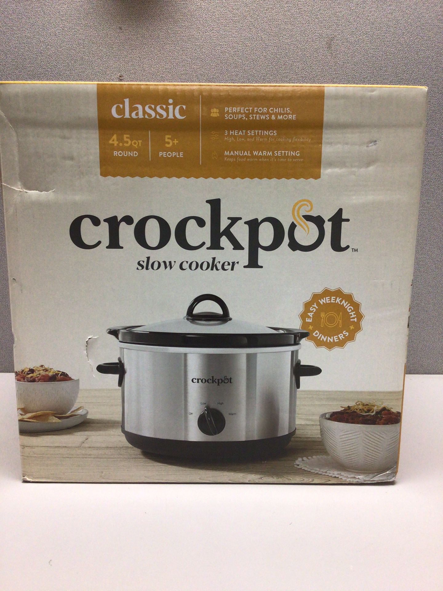 Crock-Pot 4.5qt Manual Slow Cooker - Silver