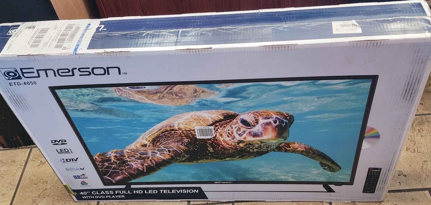 📺 Emerson 40” Full HD LED TV (ETD-4050) with Built-in DVD Player – Brand New Sealed