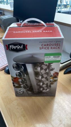 Parini Stainless Steel Carousel Spice Rack