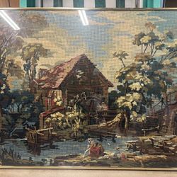 Handmade Crocheted Art-Framed Wall Decor