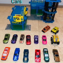 $8 Toy cars Bundle and garage toy