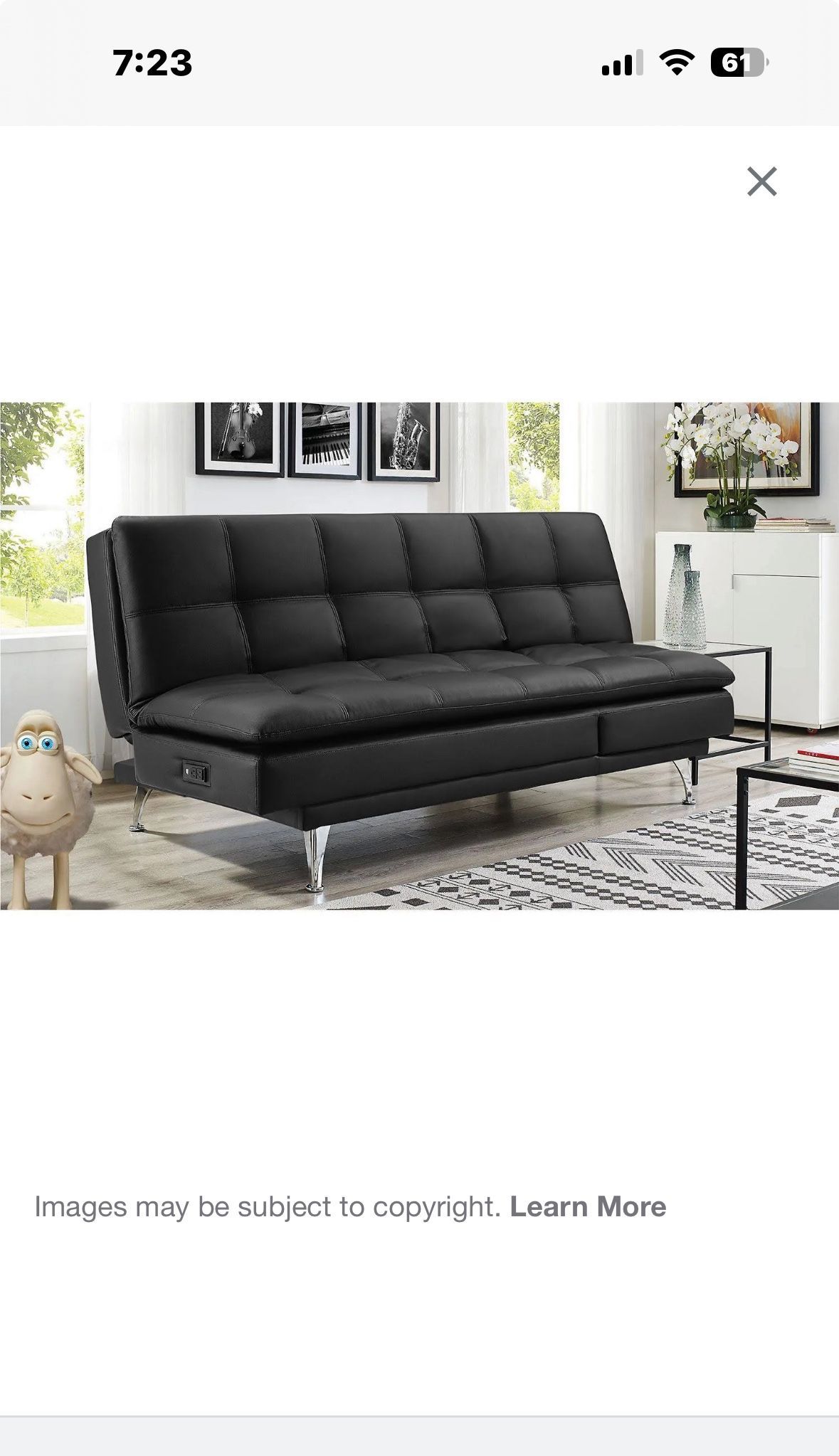 Convertible Sofa Bed, 2 Yrs Old