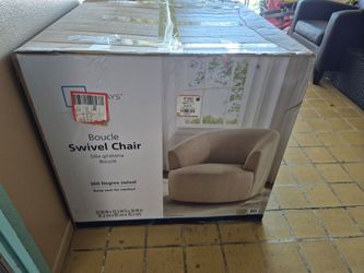 Boucle swivel Chair Mainstays