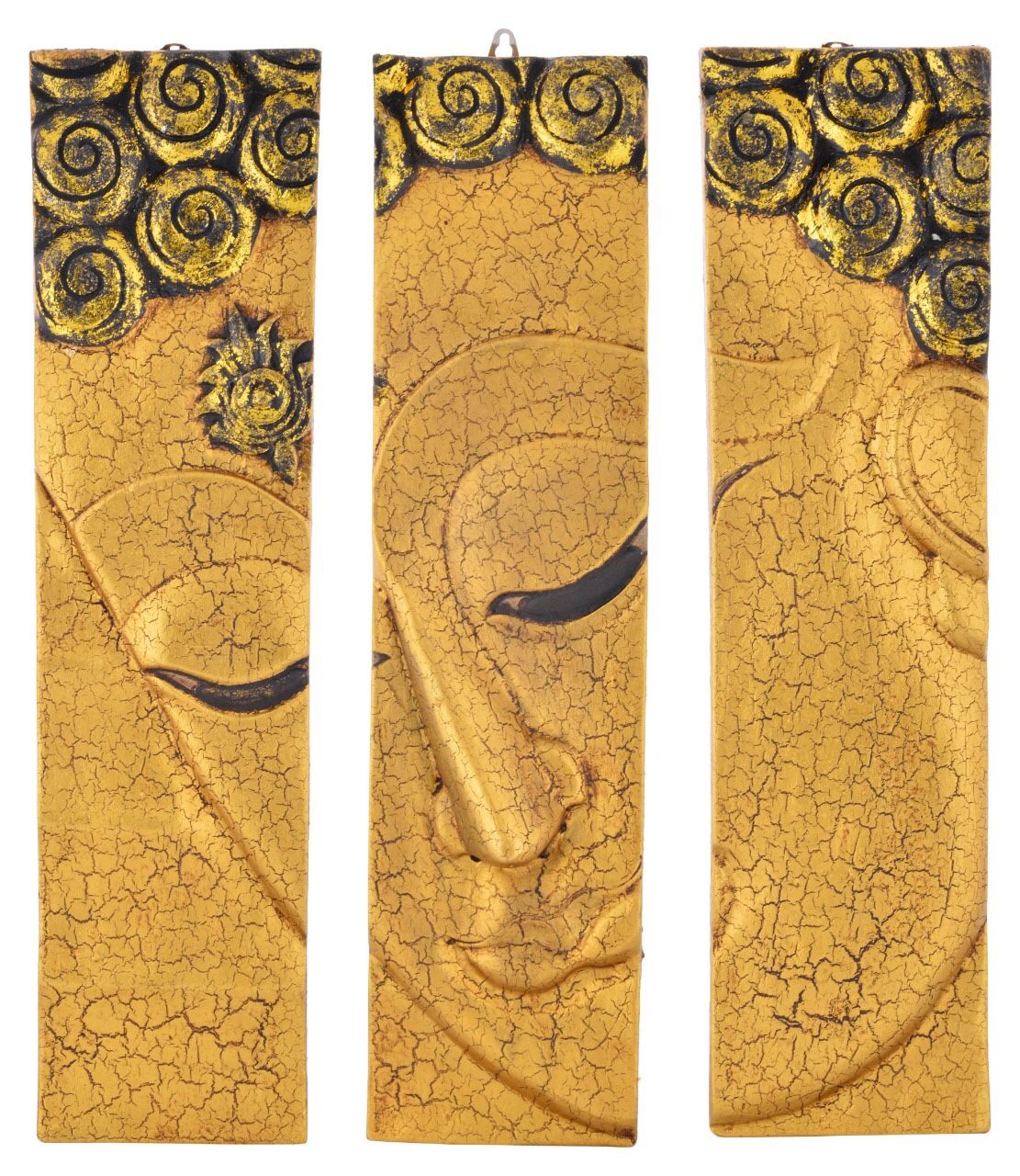 Three panel Buddha panel - New