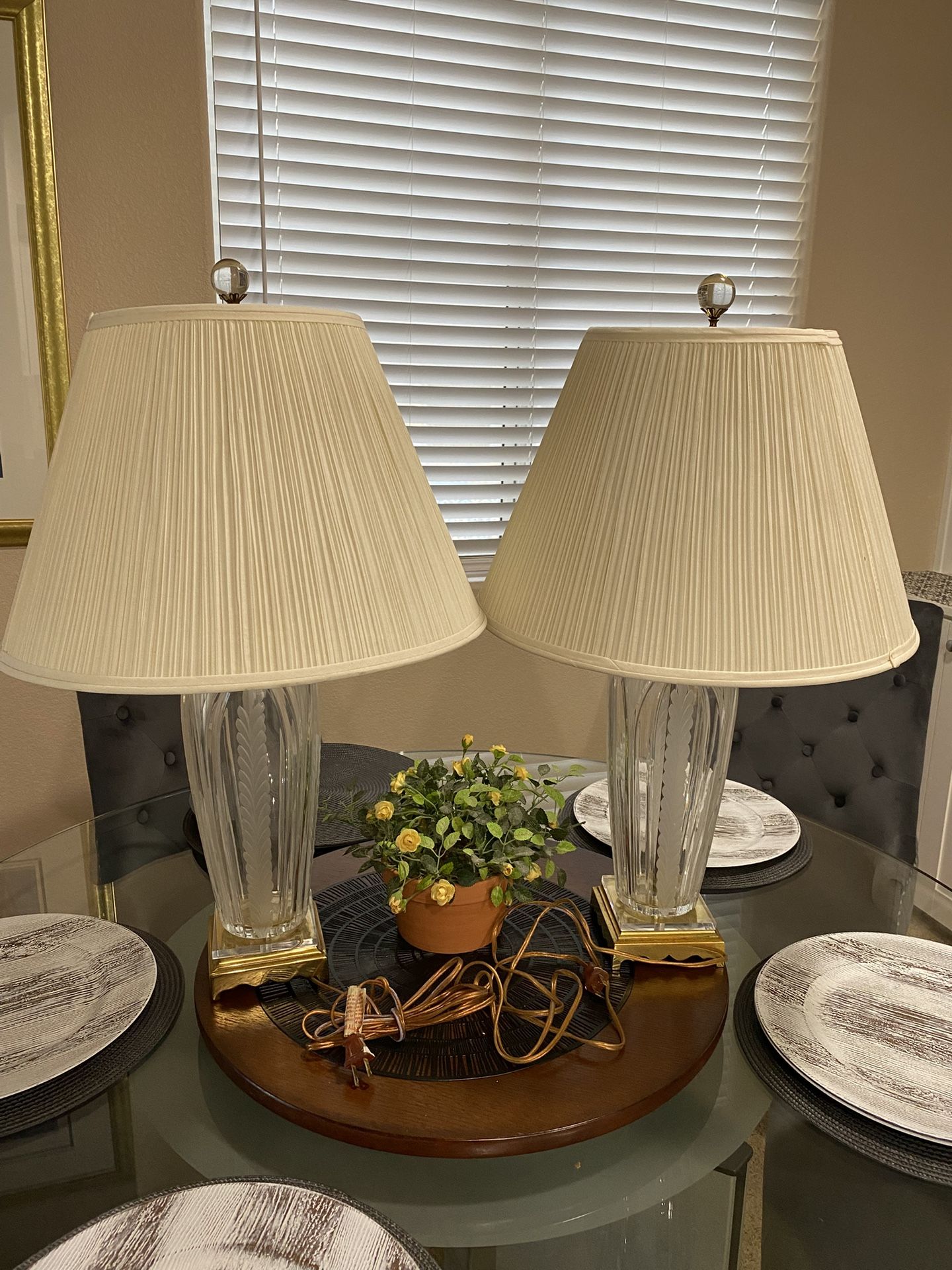 2- Hungarian Crystal Table Lamps ( Trop & Decatur Area)