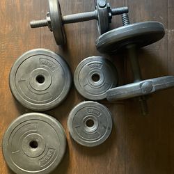 Adjustable dumbbells 