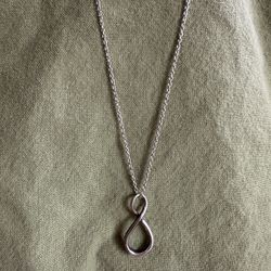 Silver Infinity Pendant And Adjustable Chain