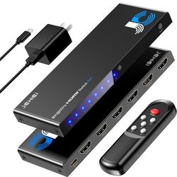 HDMI Switch 5 in 1 Out 8K@60Hz 4K@120Hz - HDMI 2.1 Switcher Splitter with Remote
