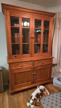 Walnut dining room hutch