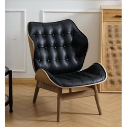 Brand New  Solid Wood Leather Wingback Chair Accent Chair 
