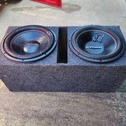 2  15 Inch Q Power Dual 4ohm In Prefab Ported Box