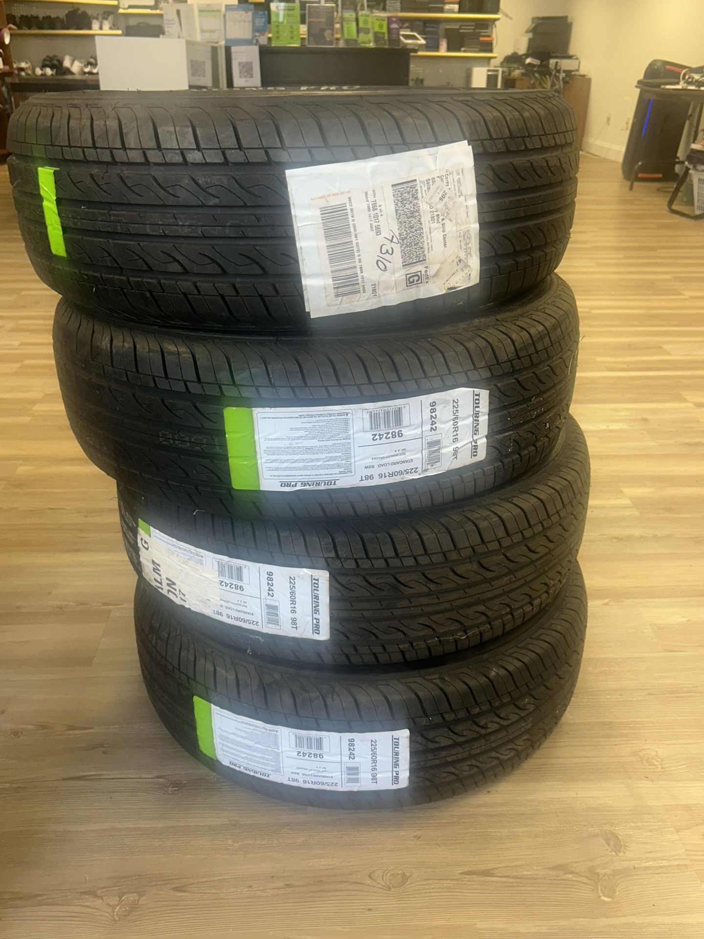 Set of 4 Brand New Touring Pro Tires - Size 225/60R16 98T